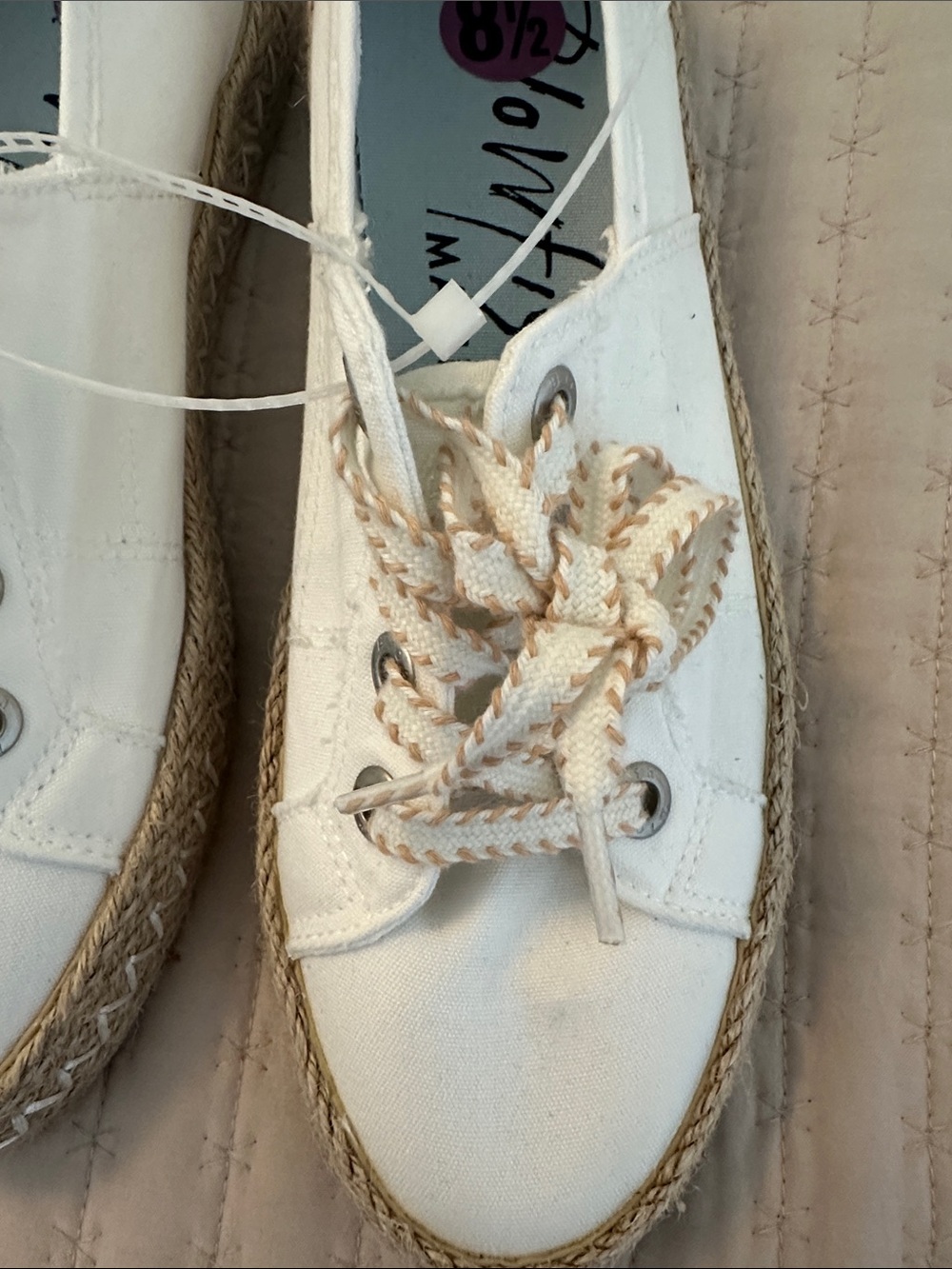 NWT Blowfish Malibu Buenos Espadrille Canvas Platform Sneakers Cream 8.5 - Picture 6 of 11